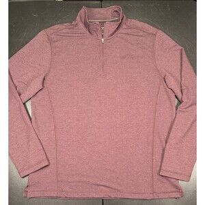 Orvis Pullover Men's Large Maroon 1/4 Zip Long Sleeve Sweater Classic Knitwear